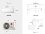 AIRE ACONDICIONADO LG KT097XCR73 12000BTU INVERTER DUALCOOL (VX122C1)