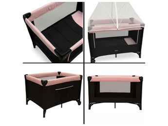 CO-SLEEPING CRIB/PLAYPEN LINK PINK/BLACK