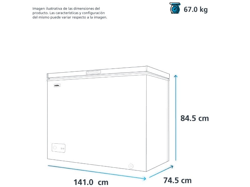 MABE CHM15BPL4 FREEZER 15 CUBIC FEET (429L) WHITE