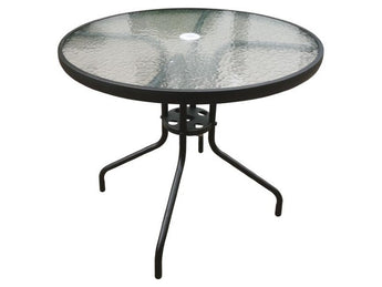 BLACK ROUND OUTDOOR TABLE EX-7146