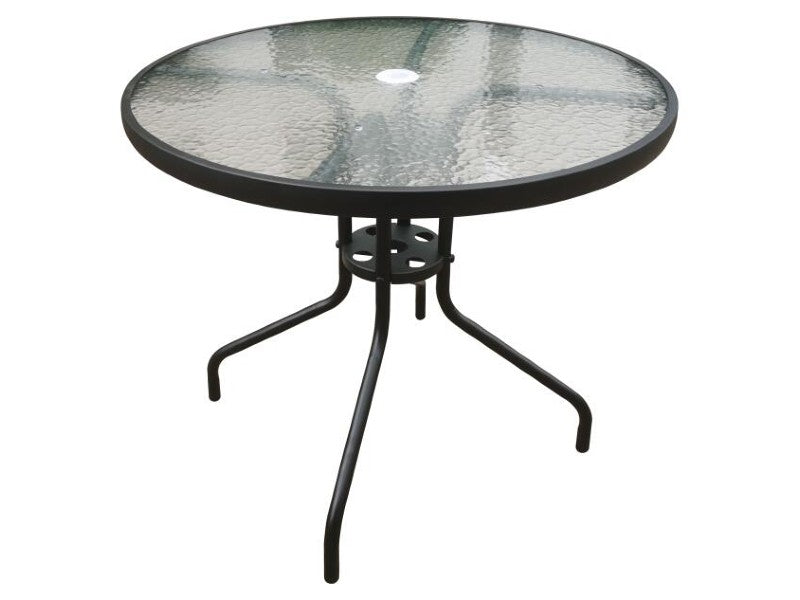 BLACK ROUND OUTDOOR TABLE EX-7146