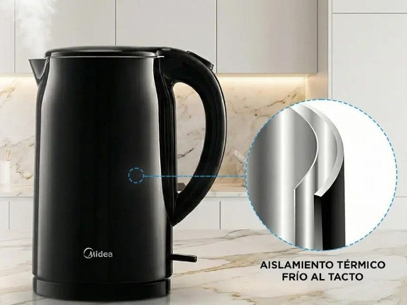 MIDEA MKE15DMCSK 1.5L BLACK ELECTRIC KETTLE