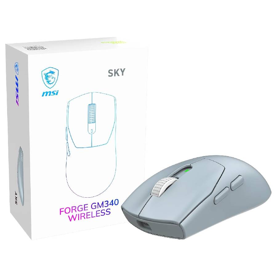 MOUSE GAMING RGB WIRELES MSI FORGE GM340 W SKY 2.4GHZ