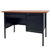 ESCRITORIO TAIKE OM-9057 2 GAVETAS METAL NEGRO