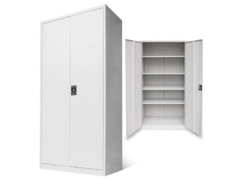 BEIGE 2-DOOR METAL CABINET OM-9075