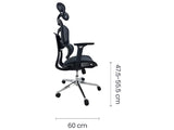 SILLA ERGONOMICA TAIKE OS-2197 NEGRA