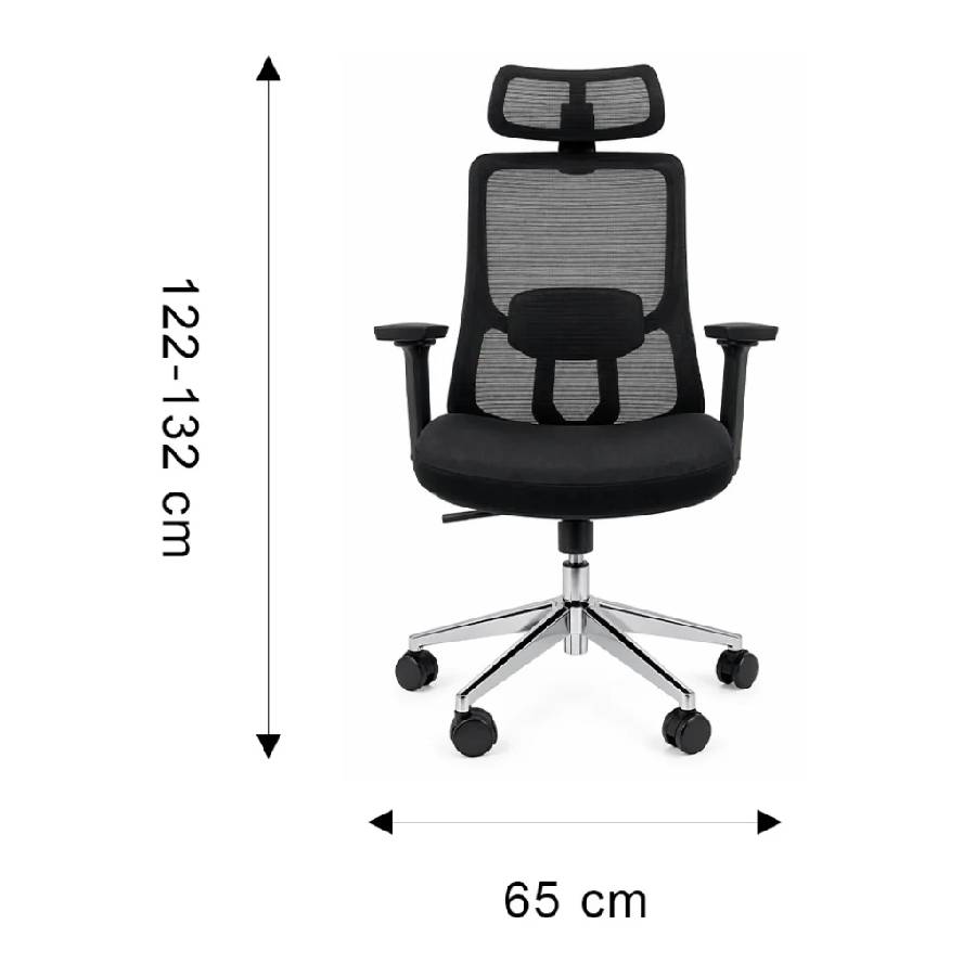 SILLA SEMI-EJECUTIVA MALLA NEGRA OS-2226