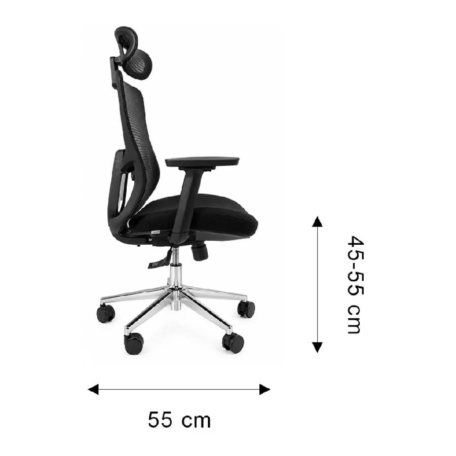SILLA SEMI-EJECUTIVA MALLA NEGRA OS-2226