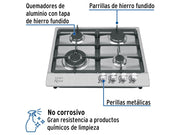 FOSET 4-Burner Gas Cooktop PAE-604GA Stainless Steel