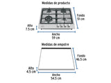 PLANTILLA GAS 4Q FOSET PAE-604GA ACERO INOX