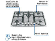 GAS HOB FOSET PAE-755GA 5 BURNER STAINLESS STEEL