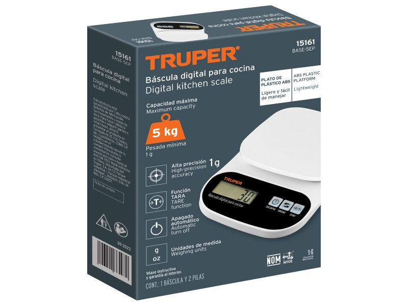 DIGITAL SCALE 5KG TRUPER BAS-5EP
