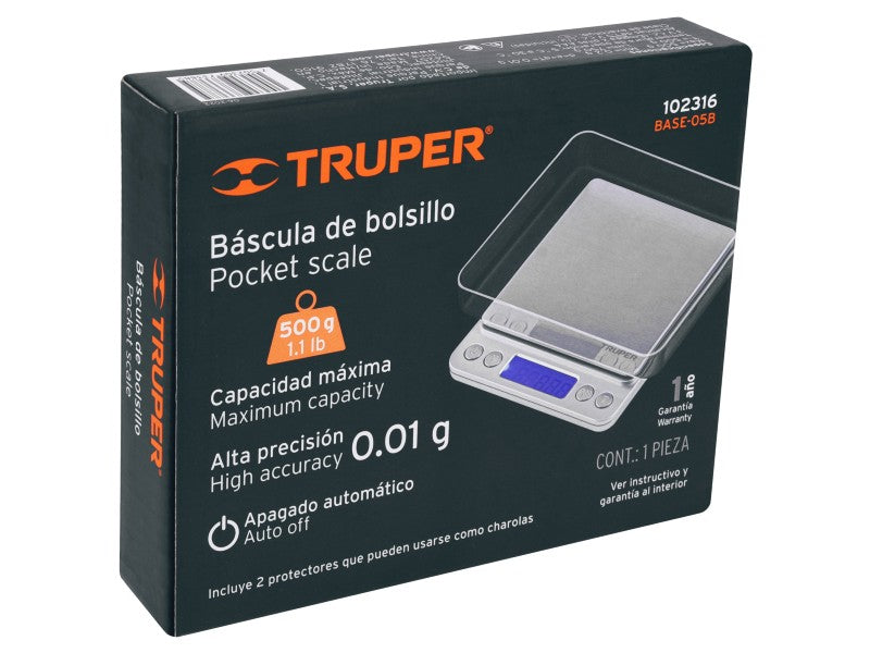TRUPER DIGITAL PRECISION SCALE CAP-500G