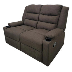 SOFA DOBLE RECLINABLE LINO CAFE TAIKE SA-4364