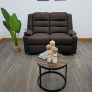 SOFA DOBLE RECLINABLE LINO CAFE TAIKE SA-4364