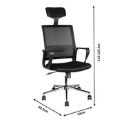 SILLA OFICINA EJECUTIVA MESH SO5579BK C/CABECERA