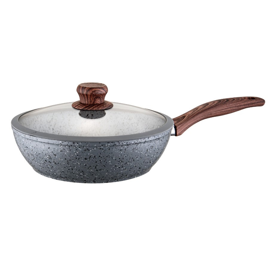SARTEN GRANITO 3.27L 26CM C/TAPA VEGGA SP226GN