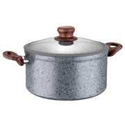 OLLA GRANITO 5.6L 24CM CON TAPA VEGGA SP724GN