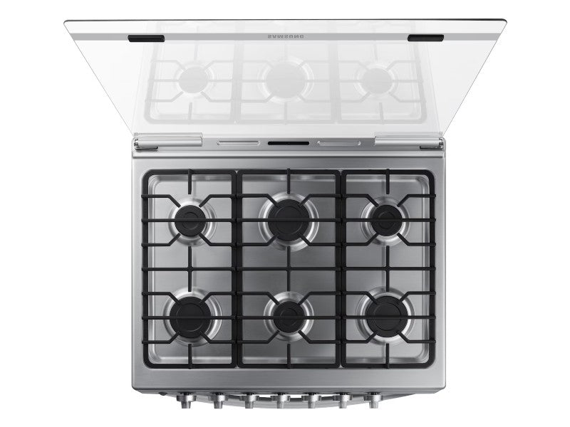 SAMSUNG NX52D3000MV/AX 30" 6-Burner Stainless Steel Gas Range