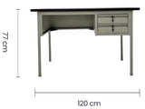 ESCRITORIO TAIKE OM-9058 2 GAVETAS METAL BEIGE