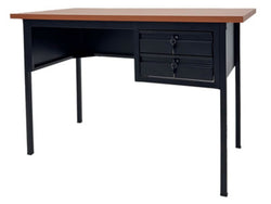 ESCRITORIO TAIKE OM-9059 2 GAVETAS METAL NEGRO