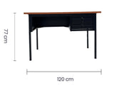 ESCRITORIO TAIKE OM-9059 2 GAVETAS METAL NEGRO