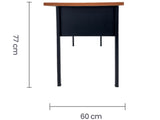 ESCRITORIO TAIKE OM-9059 2 GAVETAS METAL NEGRO