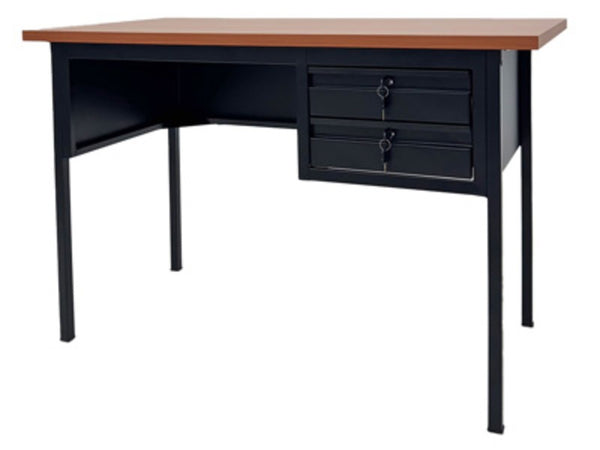 ESCRITORIO TAIKE OM-9059 2 GAVETAS METAL NEGRO