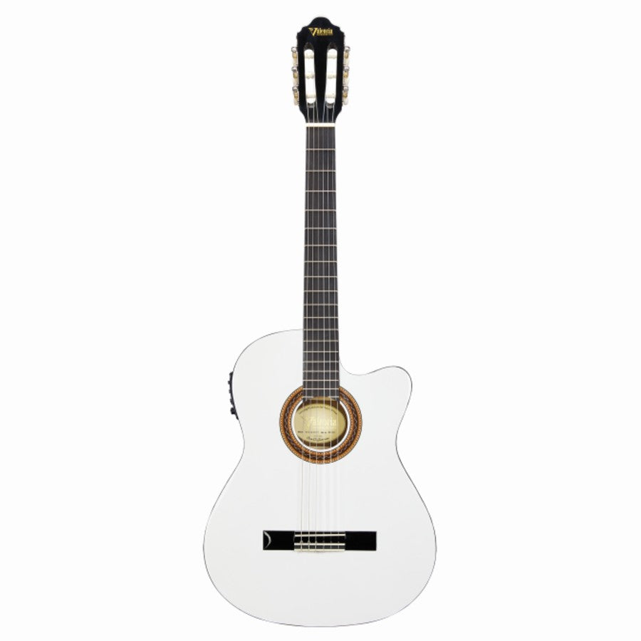 GUITARRA VALENCIA ELECTROACUSTICA 4/4 BLANCA