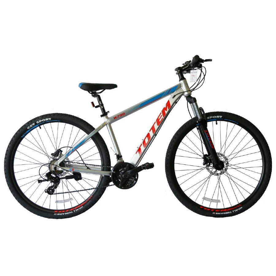 BICICLETA 27.5" TOTEM W790 HIDRA 17" GRIS/CELESTE
