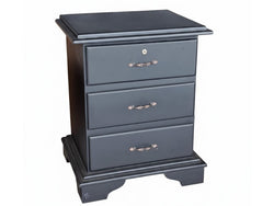 VELADORA IMPERIAL 3 GAVETAS PINO NEGRA