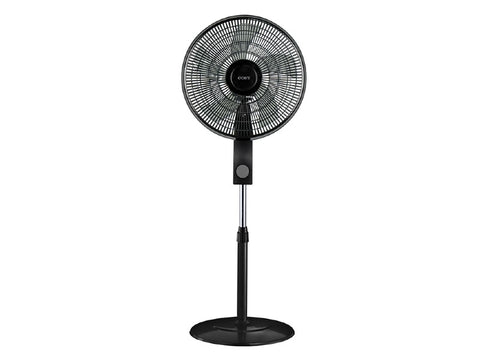 VENTILADOR PEDESTAL COBY 5 ASPAS 16" NEGRO