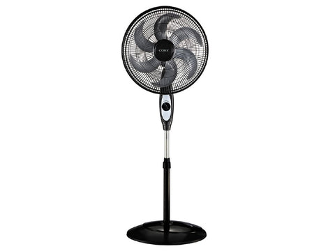 VENTILADOR PEDESTAL COBY NEGRO 18" 6 ASPAS