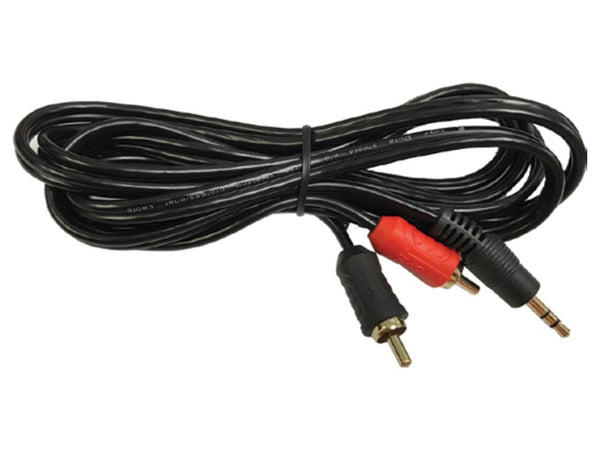 EXT.VOYZ PLUG 3.5 ST A 2 PLUG RCA ORO 6FT/1.8M