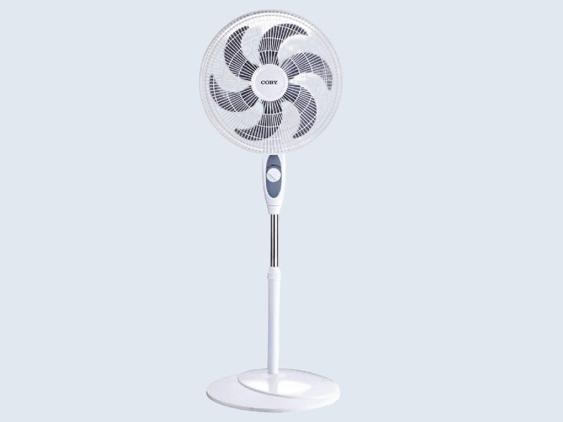 VENTILADOR PIE BLANCO COBY FY3322-2204W 6 ASPAS 18"