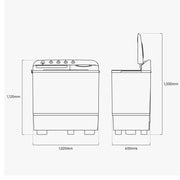 LAVADORA SEMIAUTOMATICA SAMSUNG WT21F6300LG/AX 21KG BLANCA