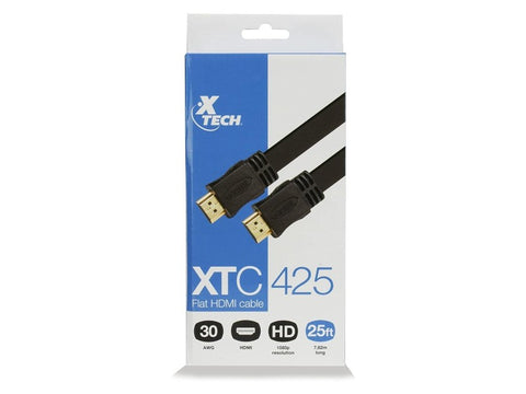 CABLE XTECH XTC-425 25FT FLAT HDMI