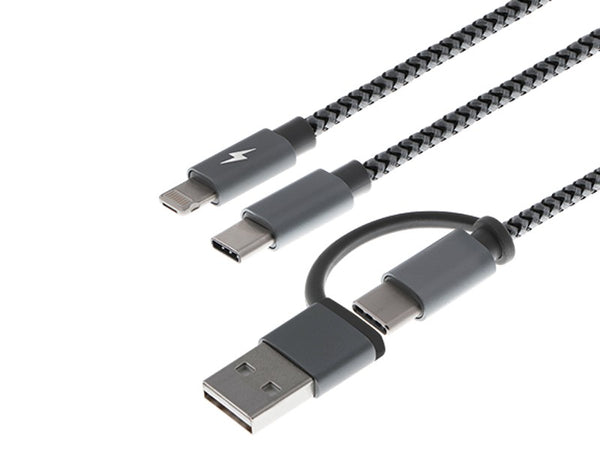 XTECH XTC-560 5EN1 CHARG CABLE USB A C TO MICUSB-LIGHT
