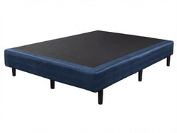 BASE CAMA TRADICIONAL AZUL INDIVIDUAL