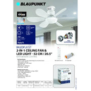 VENTILADOR TECHO BLAUPUNKT BKLEDFL9727 C/LUZ LED 2EN1