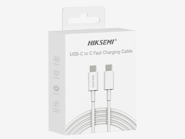 CABLE USB-C A USB-C HS-HUB CBC2C 3A 60W 1M BLANCO