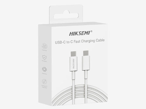 CABLE USB-C A USB-C HS-HUB CBC2C 3A 60W 1M BLANCO