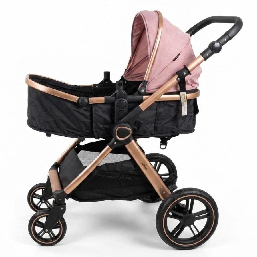 COCHE P/BEBE C/CARGADOR BEBESITOS ROSADO MILAN600CB