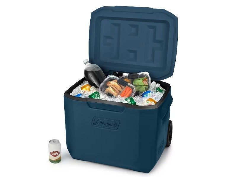COLEMAN BLUE 60 QT COOLER W/WHEELS