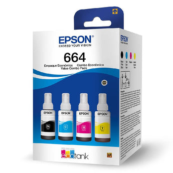 TINTA EPSON BOTELLAS T664 PACK 4 COLORES