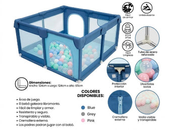 NOOR EML1135 BLUE BABY PLAYPEN