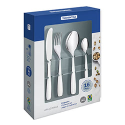 JUEGO CUBIERTOS TRAMONTINA AMAZONAS ACERO INOX. 16 PIEZAS