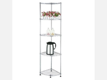 CHROME CORNER SHELF 5-TIER HT-CR-ESQUI-05