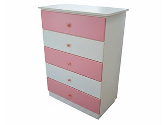 PINK MELAMINE JOKER 5 DRAWERS 1243