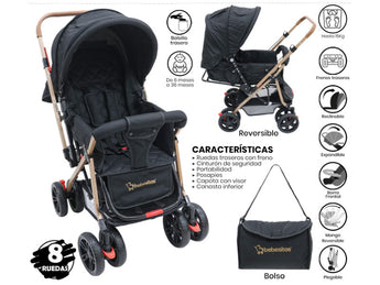 STROLLER P/BABY BEBESITOS KATIA4 BLACK